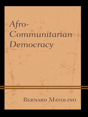 cover image of Afro-Communitarian Democracy